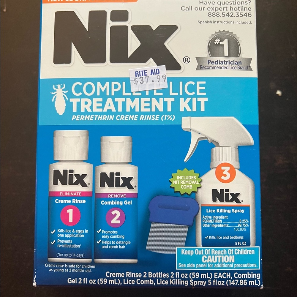 Nix Lice Complete Treatment Kit with Spray